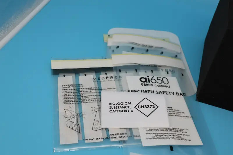 UN3373 Class B transport sample bags