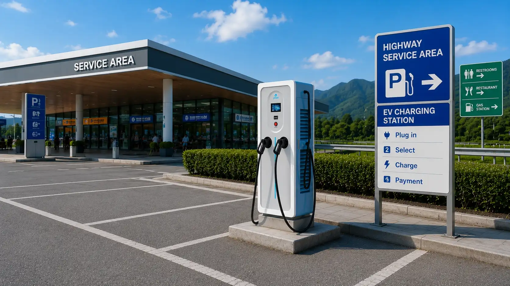 Station de recharge rapide CC commerciale pour véhicules électriques de 60 à 240 kW