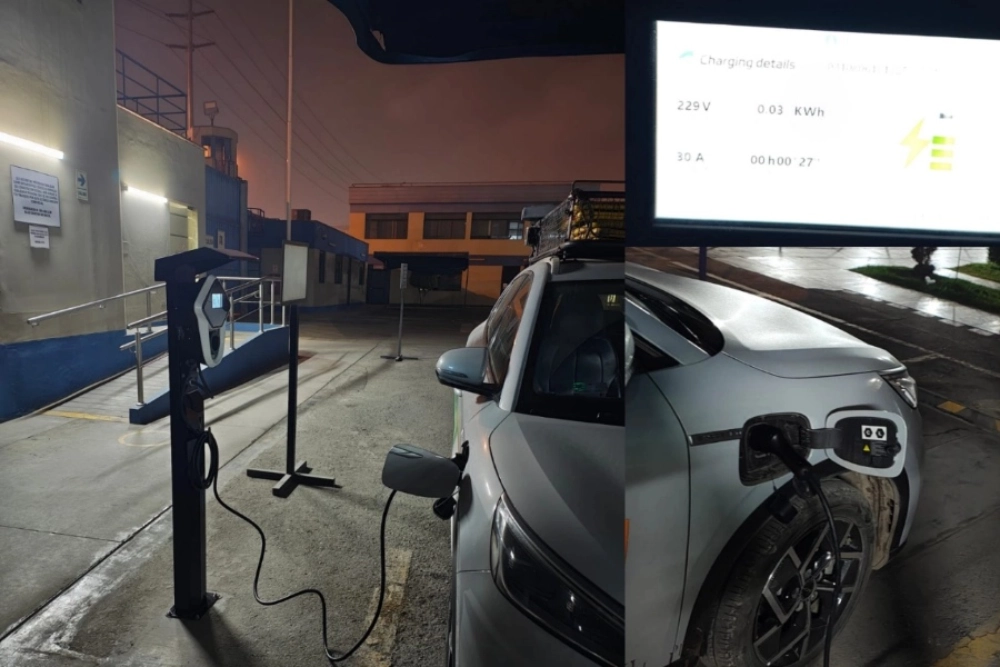 22kW AC Wallbox Charging at Peru Parking Lot