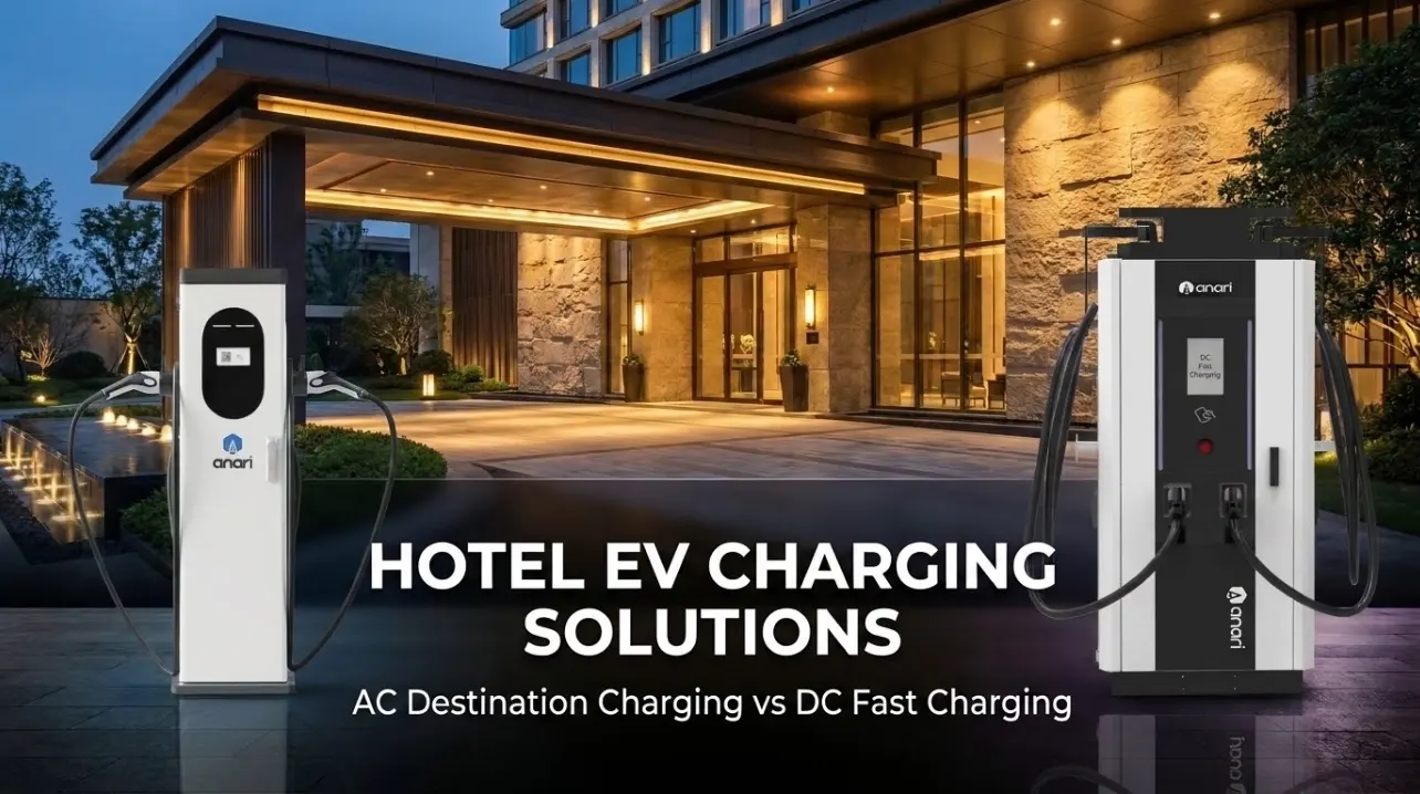 Solutions de recharge pour véhicules électriques dans les hôtels : recharge en courant alternatif vs recharge rapide en courant continu
