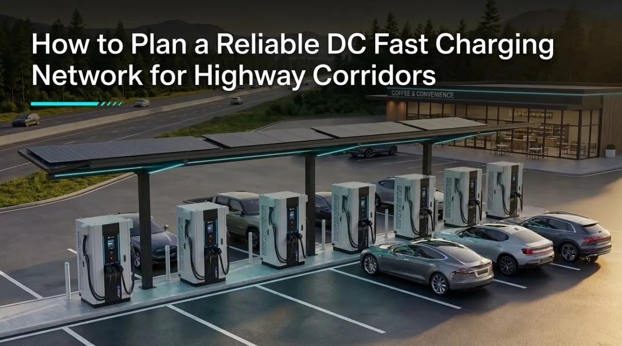 Cómo planificar una red confiable de carga rápida de CC para corredores de autopistas