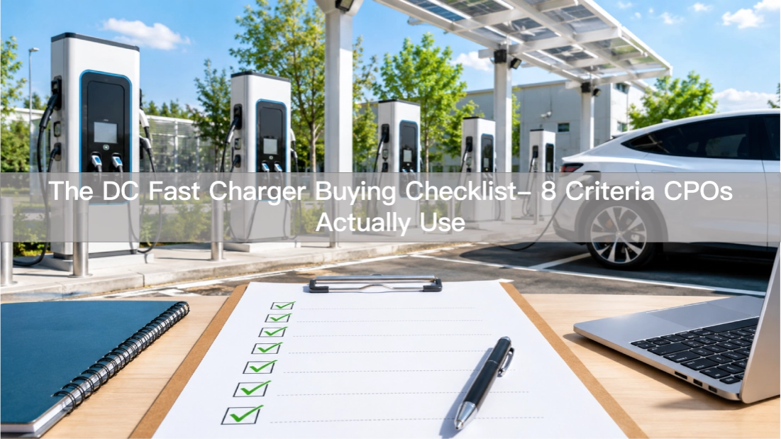 The DC Fast Charger Buying Checklist: 8 Criteria CPOs Actually Use