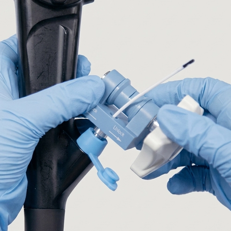 ligator trigger cord passing through endoscope catheter