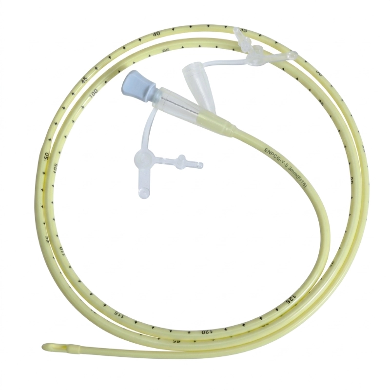 dual lumen NJ feeding tube for enteral nutrition and gastric decompression