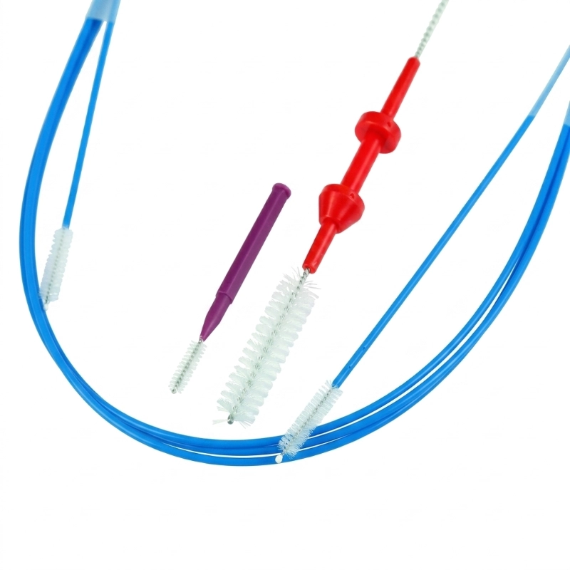Customizable medical endoscopy brush manufacturer, OEM sizes and catheter colors available