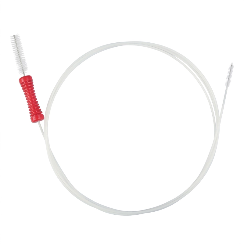 Disposable dual-ended endoscope cleaning brush with 5mm channel brush and 10mm valve brush
