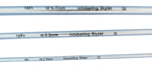 Different sizes of intubating stylets for pediatric and adult