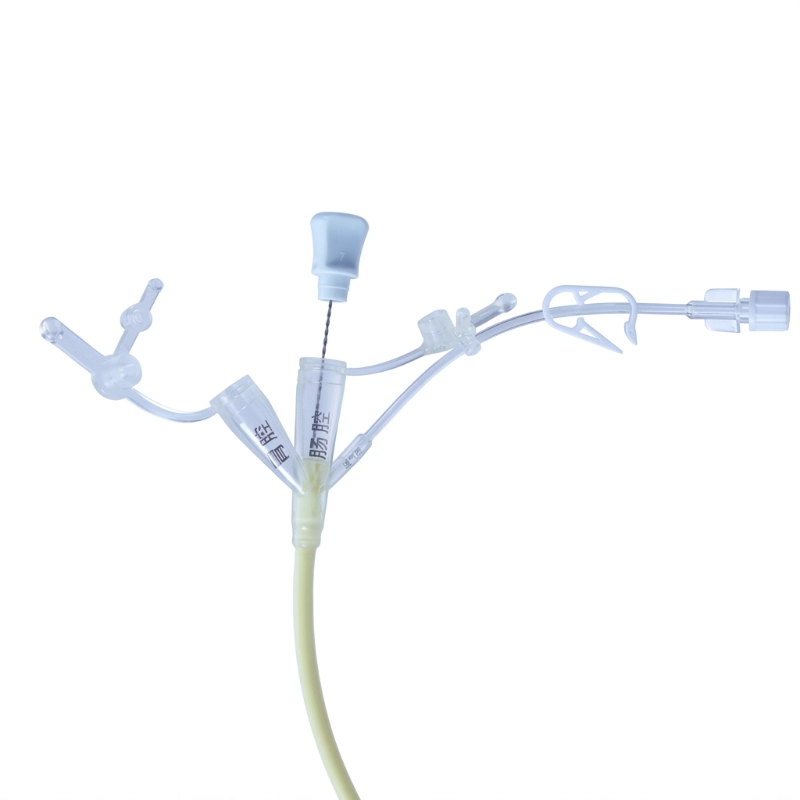 Triple Lumen Nasogastric/Nasointestinal Feeding Tube with gastric decompression enteral feeding and pressure monitoring polyurethane