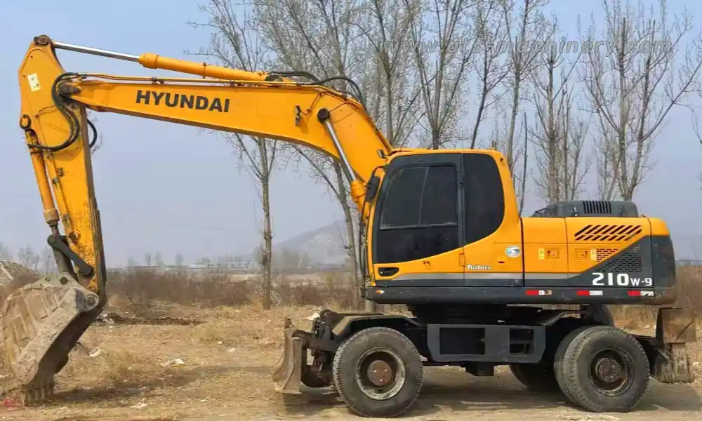Excavadora de ruedas usada HYUNDAI 210W-9