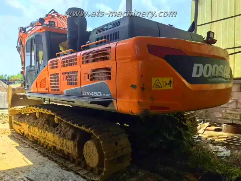 second hand Doosan 450-9C moving digger excavator heavy large 43 Ton