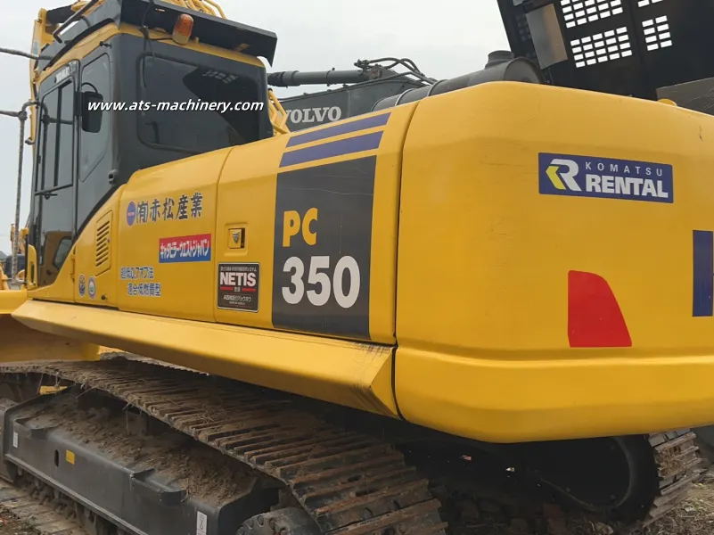 Pelle hydraulique Komatsu PC350 d'occasion, grande et lourde, 35 tonnes