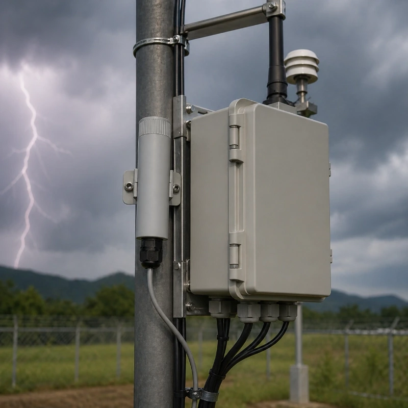Cloud to ground lightning sensor for storm warning