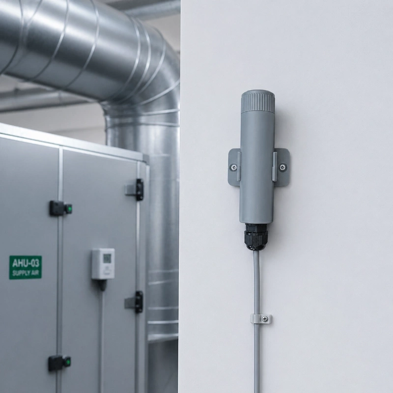 Indoor environment sensor with temperature humidity dew point