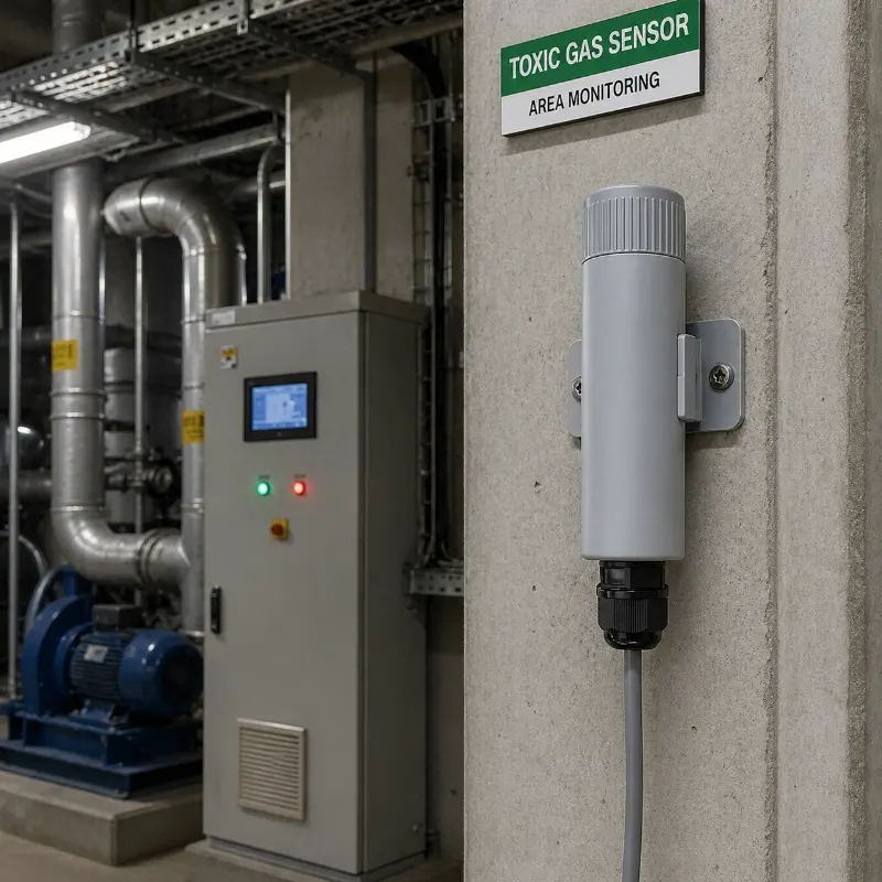 Low power gas concentration sensor for remote monitoring station