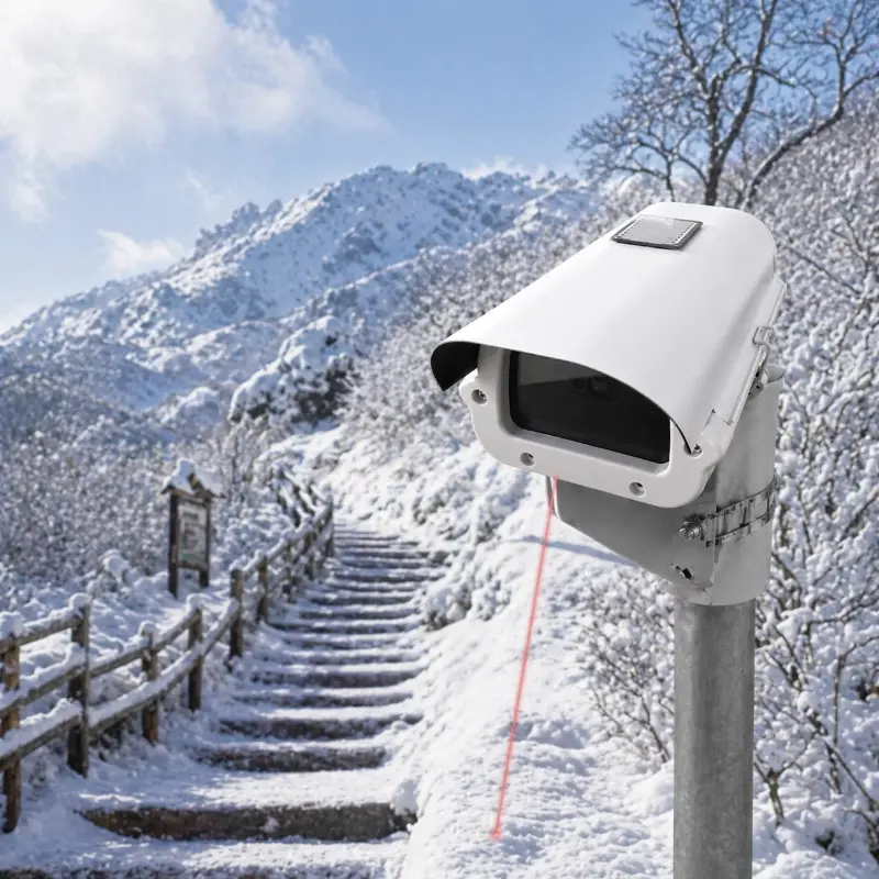 Remote snow depth sensor for airport runway monitoring