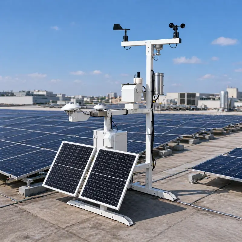 Rooftop photovoltaic weather monitoring equipment