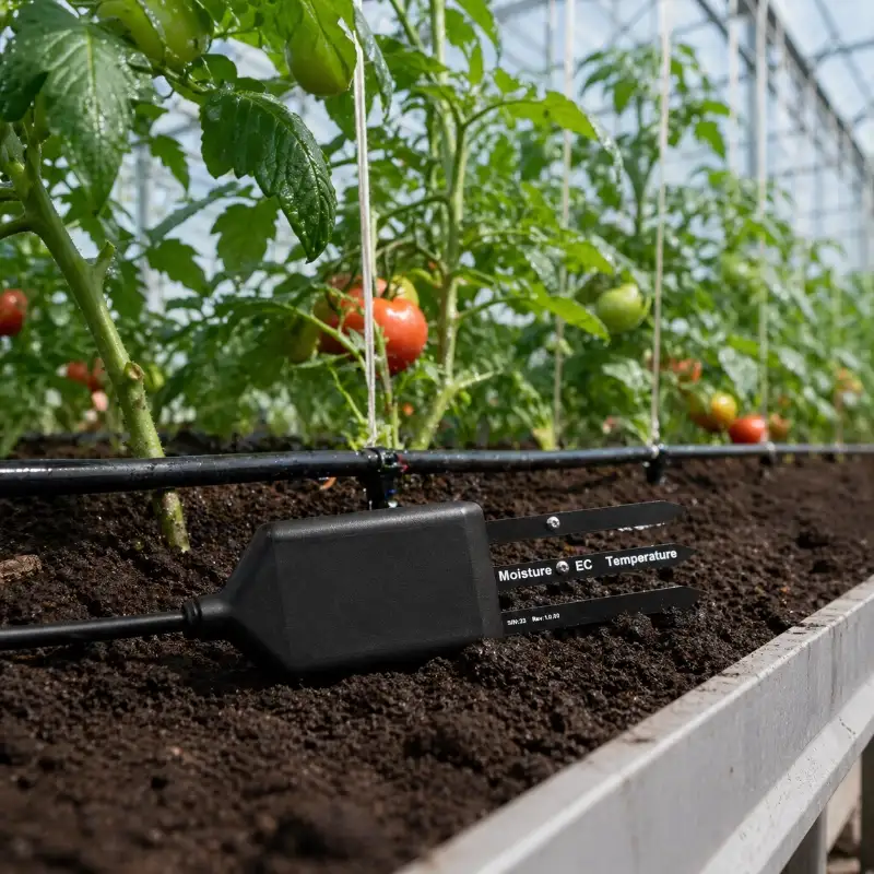 Smart farming soil moisture EC temperature probe
