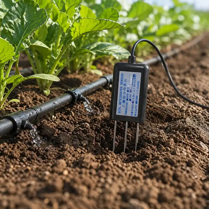 Soil EC temperature salinity probe for crop cultivation