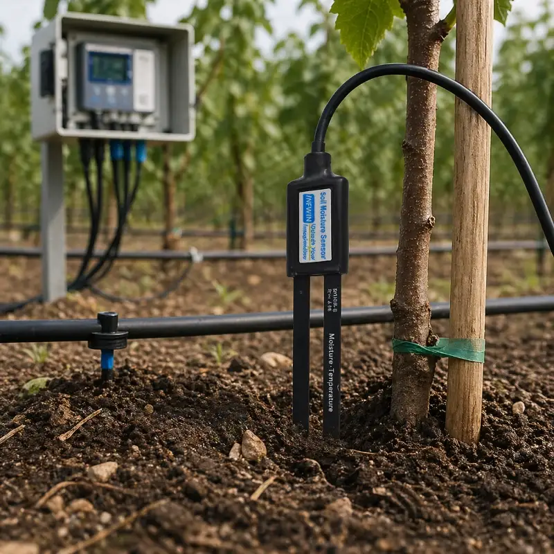 Soil and substrate sensor for greenhouse root zone monitoring