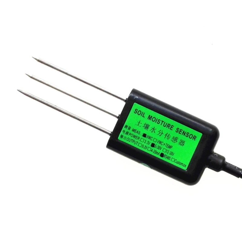 Soil moisture temperature sensor for irrigation monitoring