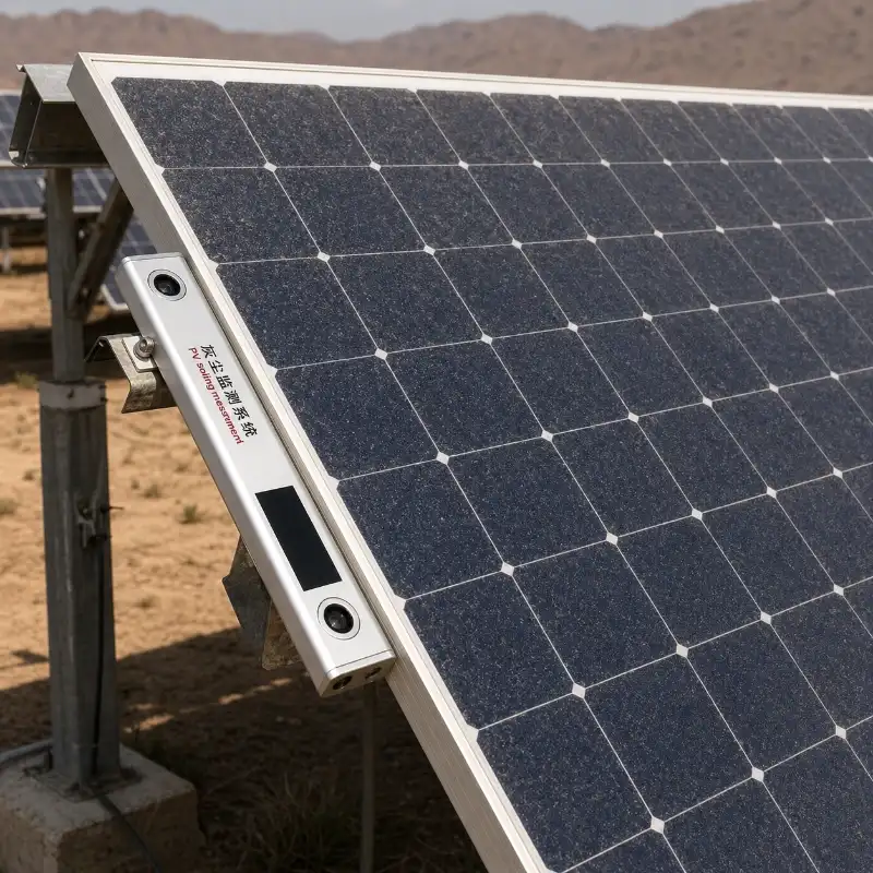 Soiling monitoring device mounted beside photovoltaic module