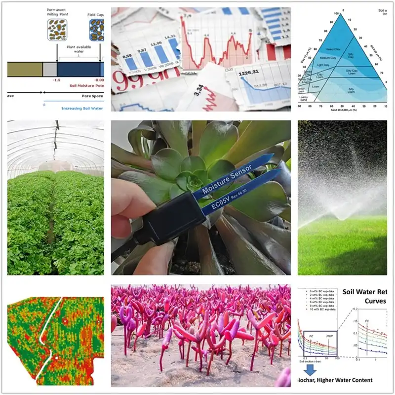 Voltage output moisture sensor for plant cultivation