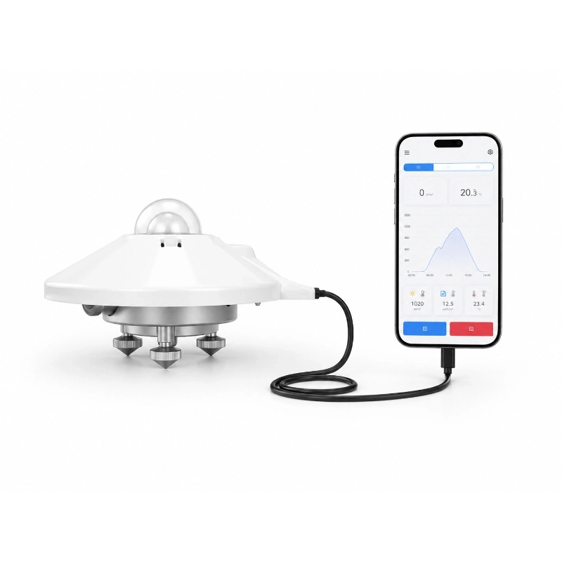 handheld total irradiance meter with smartphone app