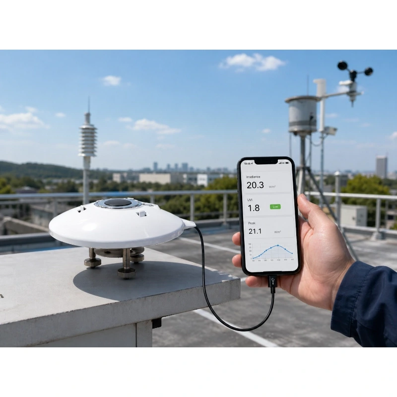 portable UV irradiance meter for ultraviolet monitoring