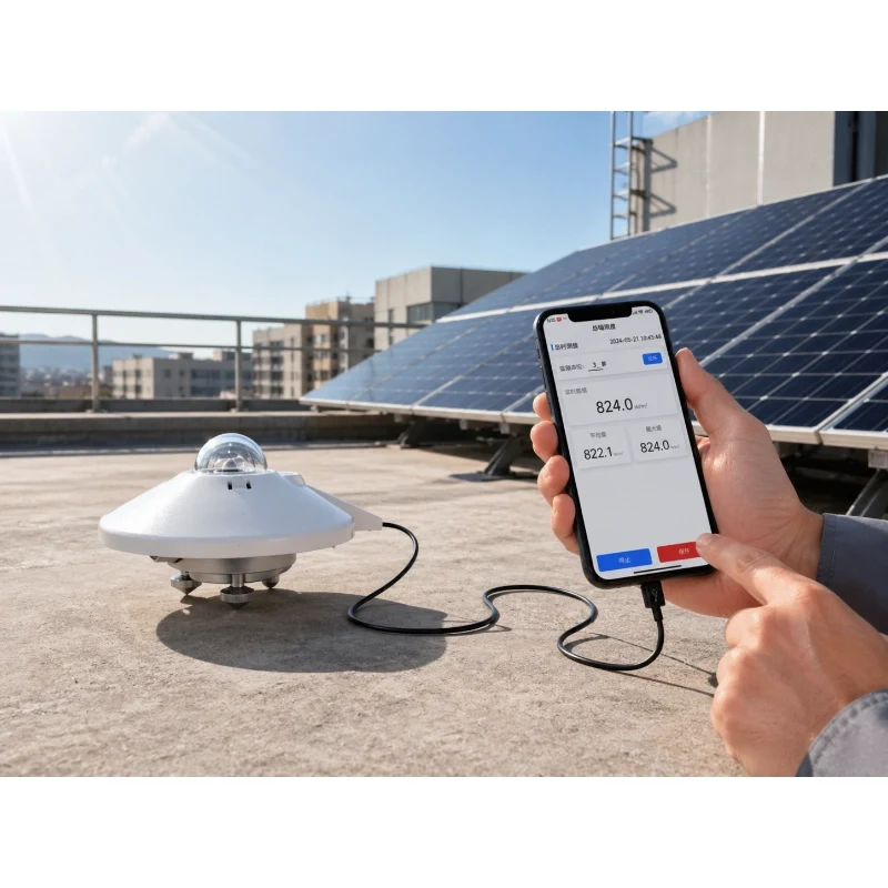 portable total irradiance meter for solar radiation measurement