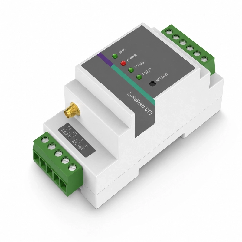 DIN rail mounted LoRaWAN device