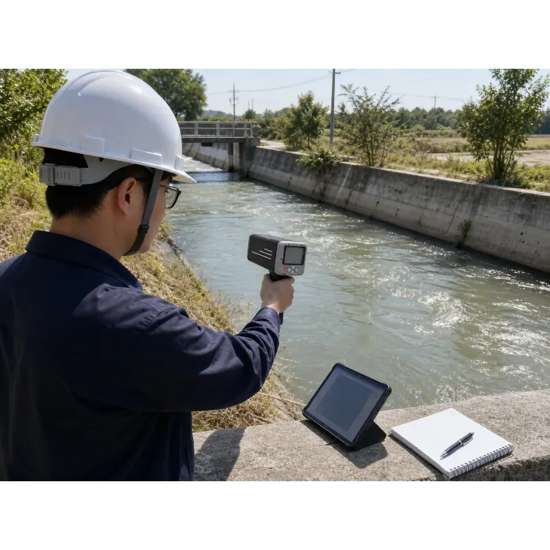 Handheld radar flow meter for flood monitoring