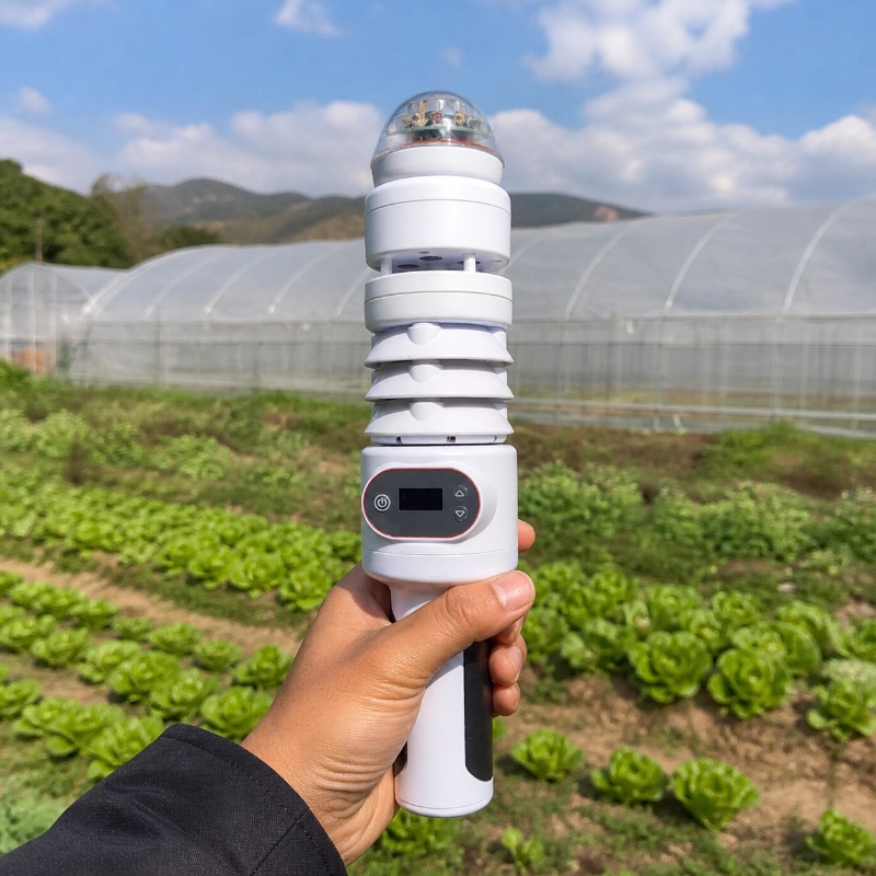 Handheld weather station with OLED display