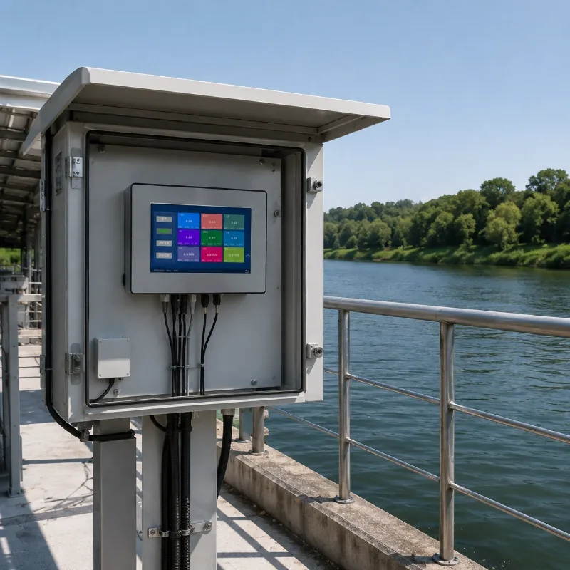 Industrial water quality controller with IP65 front panel