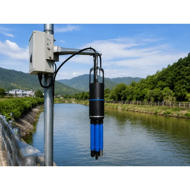 Integrated water quality monitoring probe with protective guard