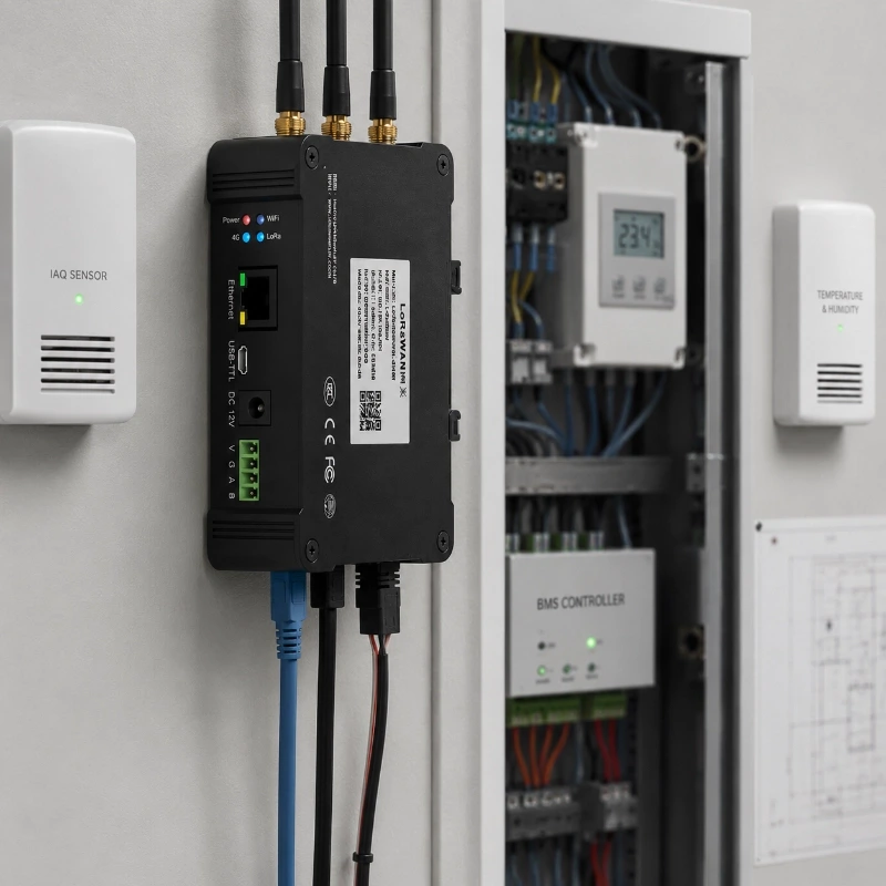 IoT gateway control cabinet temp humidity IAQ