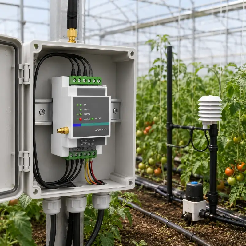 LoRaWAN DTU greenhouse monitoring