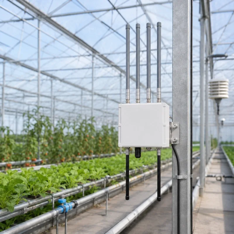 LoRaWAN gateway in greenhouse