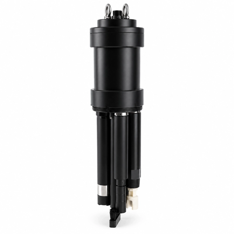 Multiparameter water quality sensor with self cleaning system