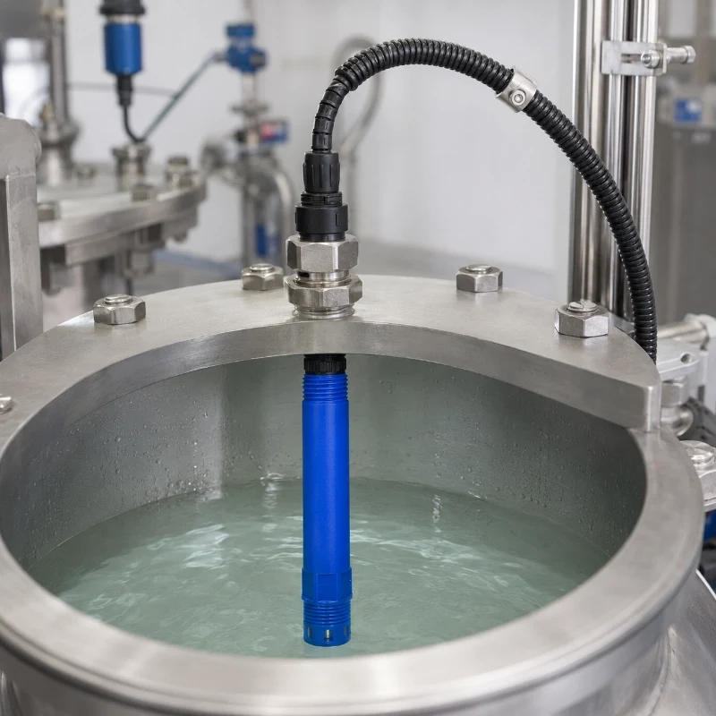 Online pH probe for wastewater treatment systems