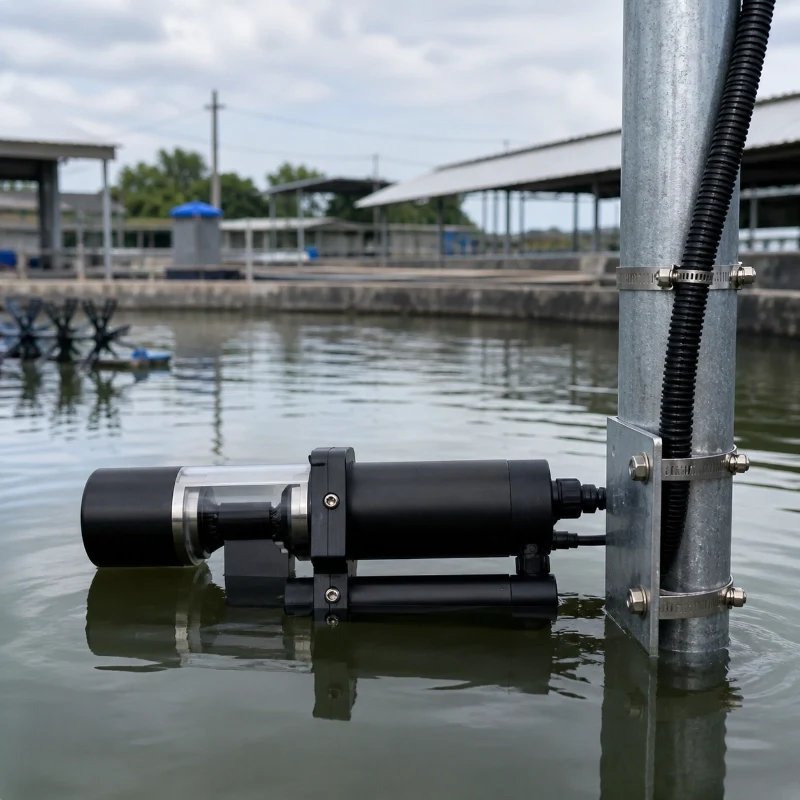 Online transparency sensor for aquaculture pond monitoring