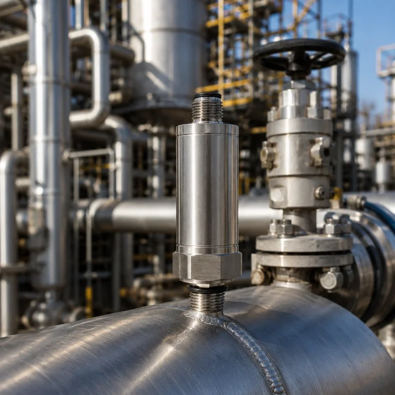 Stainless steel pressure transmitter for petrochemical pipeline monitoring