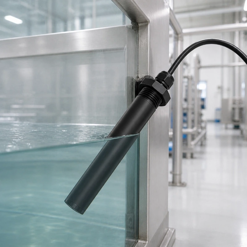 Turbidity sensor for wastewater treatment tank installation
