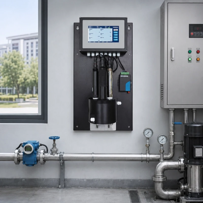 Wall mounted drinking water quality monitoring system