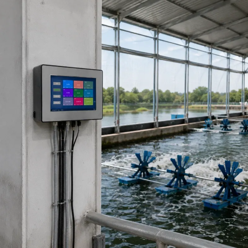 Wall mounted water quality terminal for control cabinet