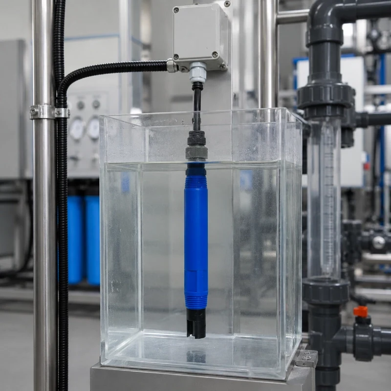 Water quality conductivity probe for surface water monitoring