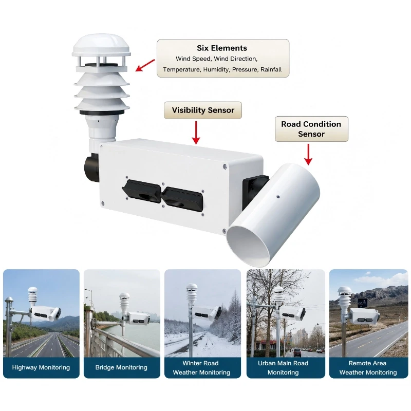 intelligent roadside weather station with optional sensors