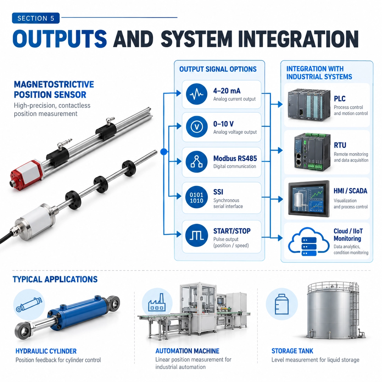 magnetostrictive-position-sensor-output-system-integration