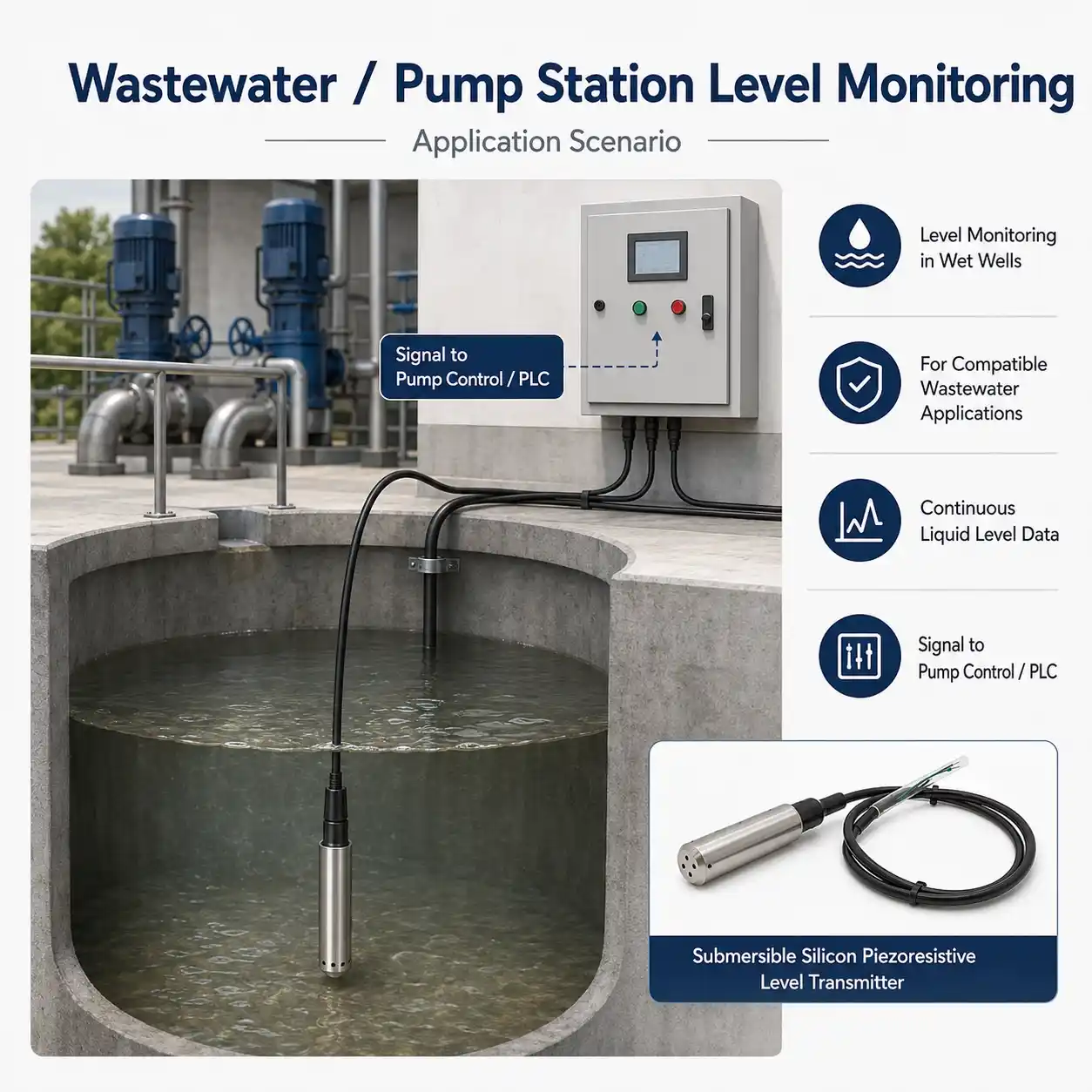 wastewater-pump-station-level-monitoring-transmitter