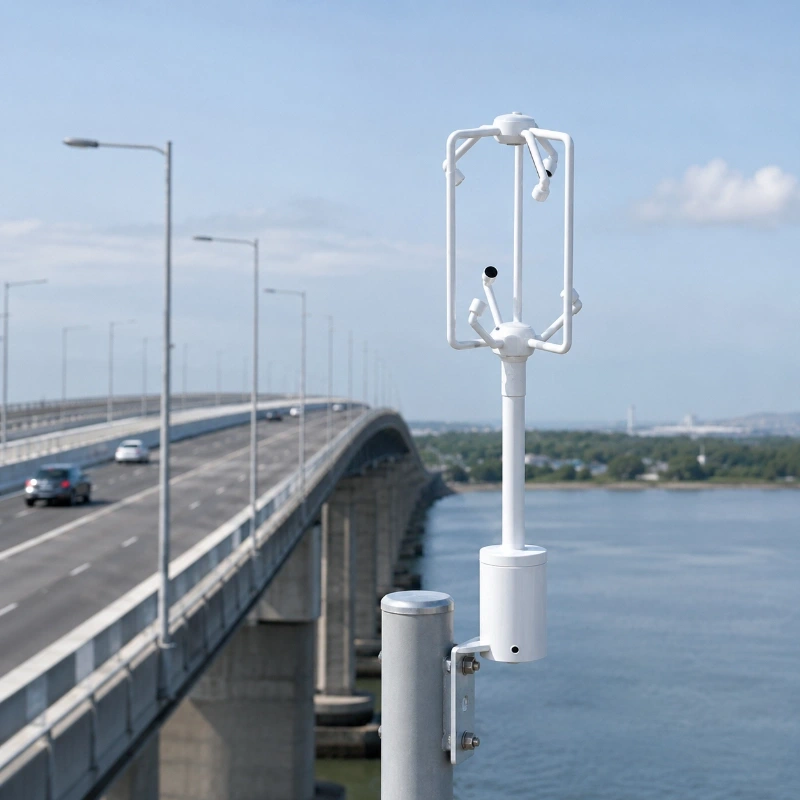 3D wind sensor for bridge and road weather monitoring