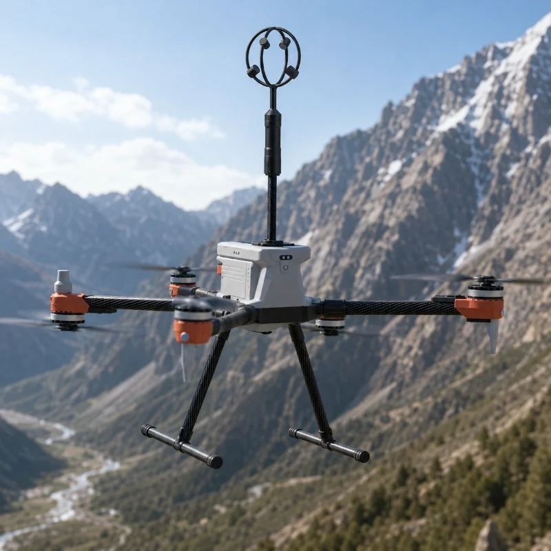 Drone mounted ultrasonic wind sensor for mountain emergency monitoring